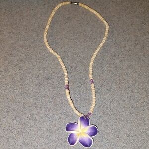 ☃️ Purple Flower Pendant Necklace